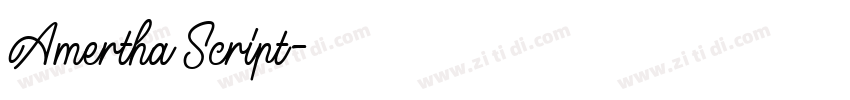 Amertha Script字体转换